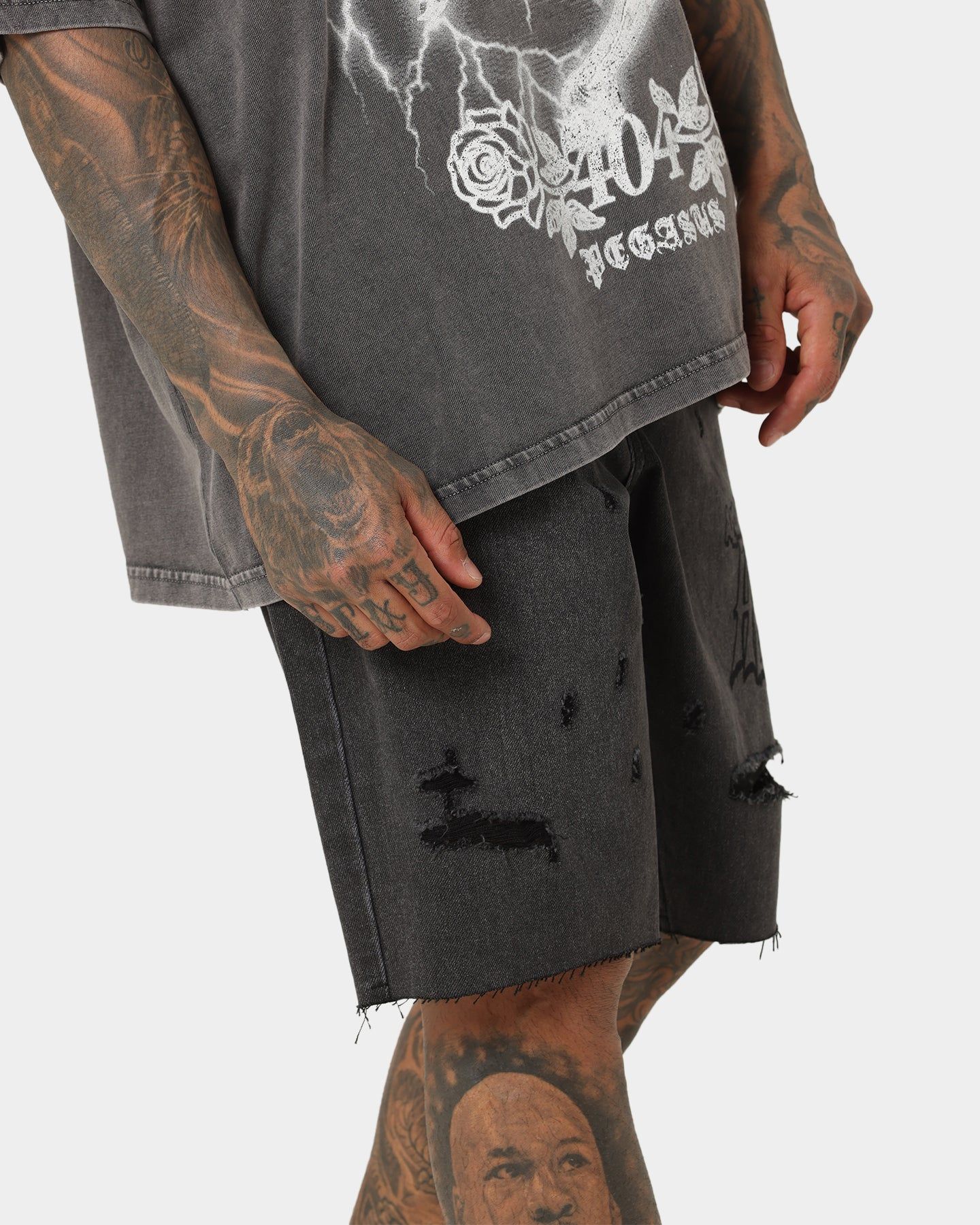 Dead Studios Aloha Denim Shorts Vintage Black sold by Culture Kings product image thumbnail 3