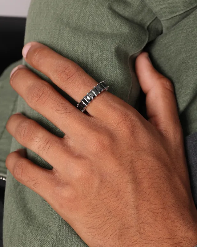 NXS Baguette Ring Iced Black sold by Culture Kings