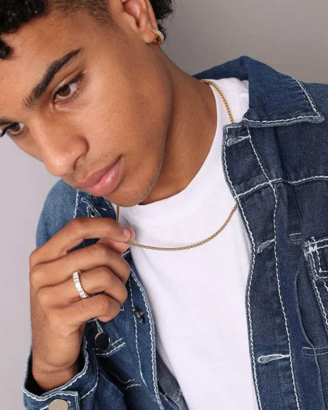 NXS Baguette Ring Iced White Gold sold by Culture Kings