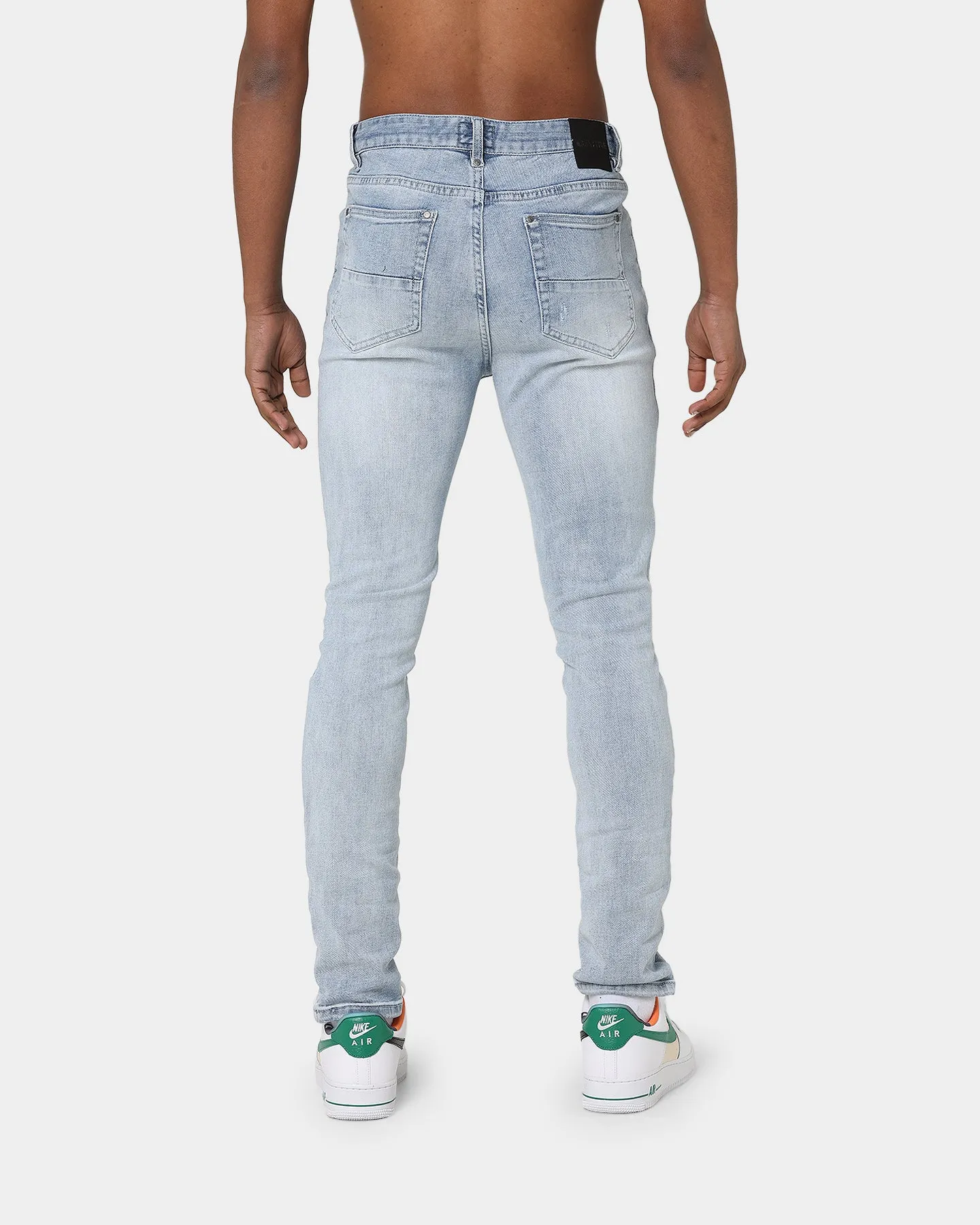 Carré Rugueux Distressed Skinny Jeans Light Blue sold by Culture Kings product image thumbnail 4