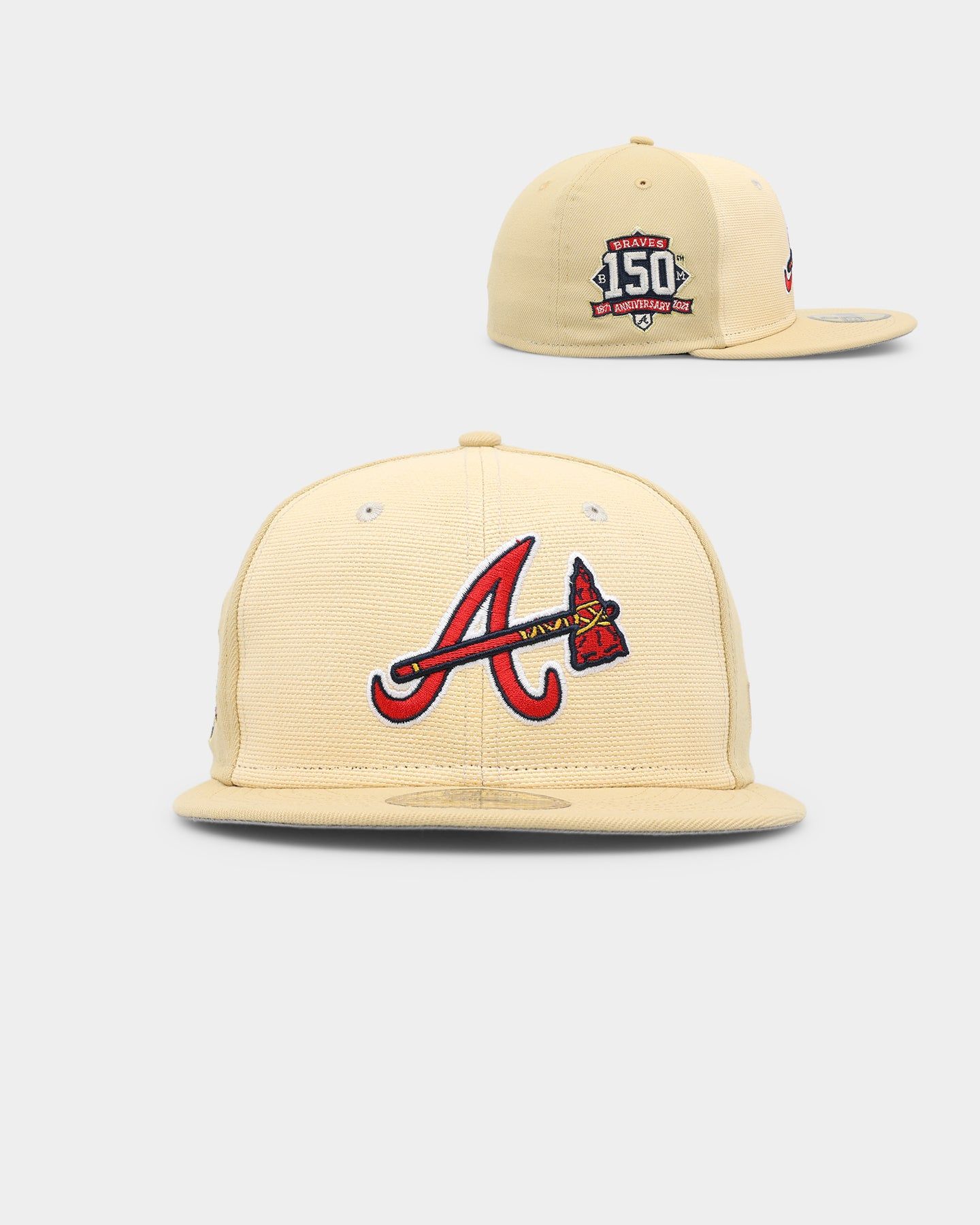 New Era Atlanta Braves 'Raffia Front' 59FIFTY Fitted Vegas Gold/OTC sold by Culture Kings