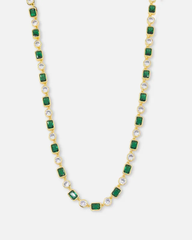 Saint Morta Emerald Cut Brilliant Chain Iced Gold/Emerald sold by Culture Kings