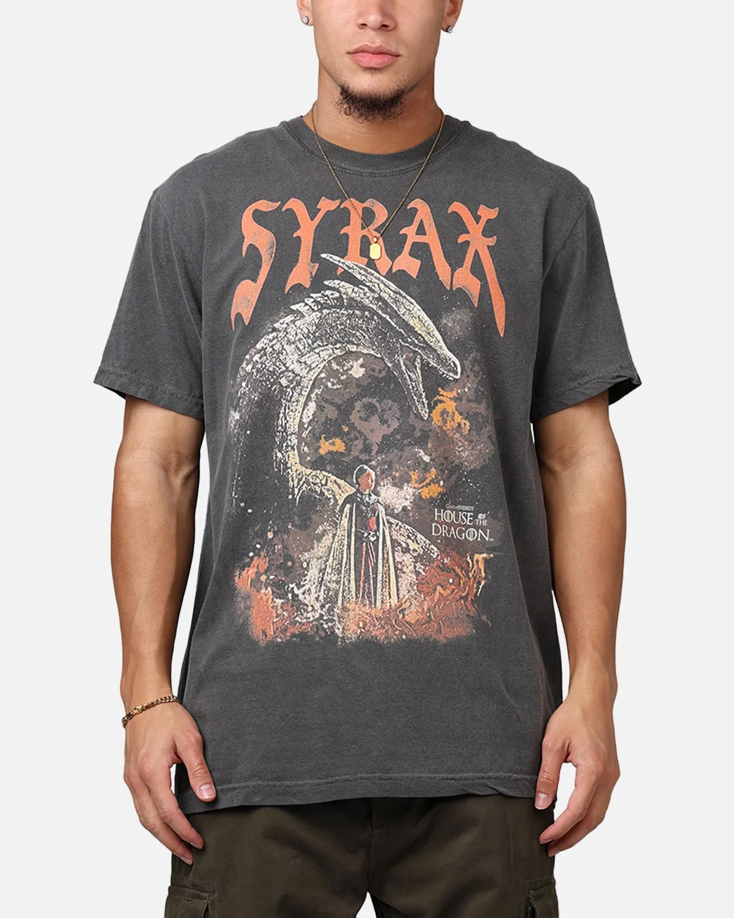 Ripple X Game Of Thrones 'House Of The Dragon' Syrax T-Shirt Washed Black sold by Culture Kings