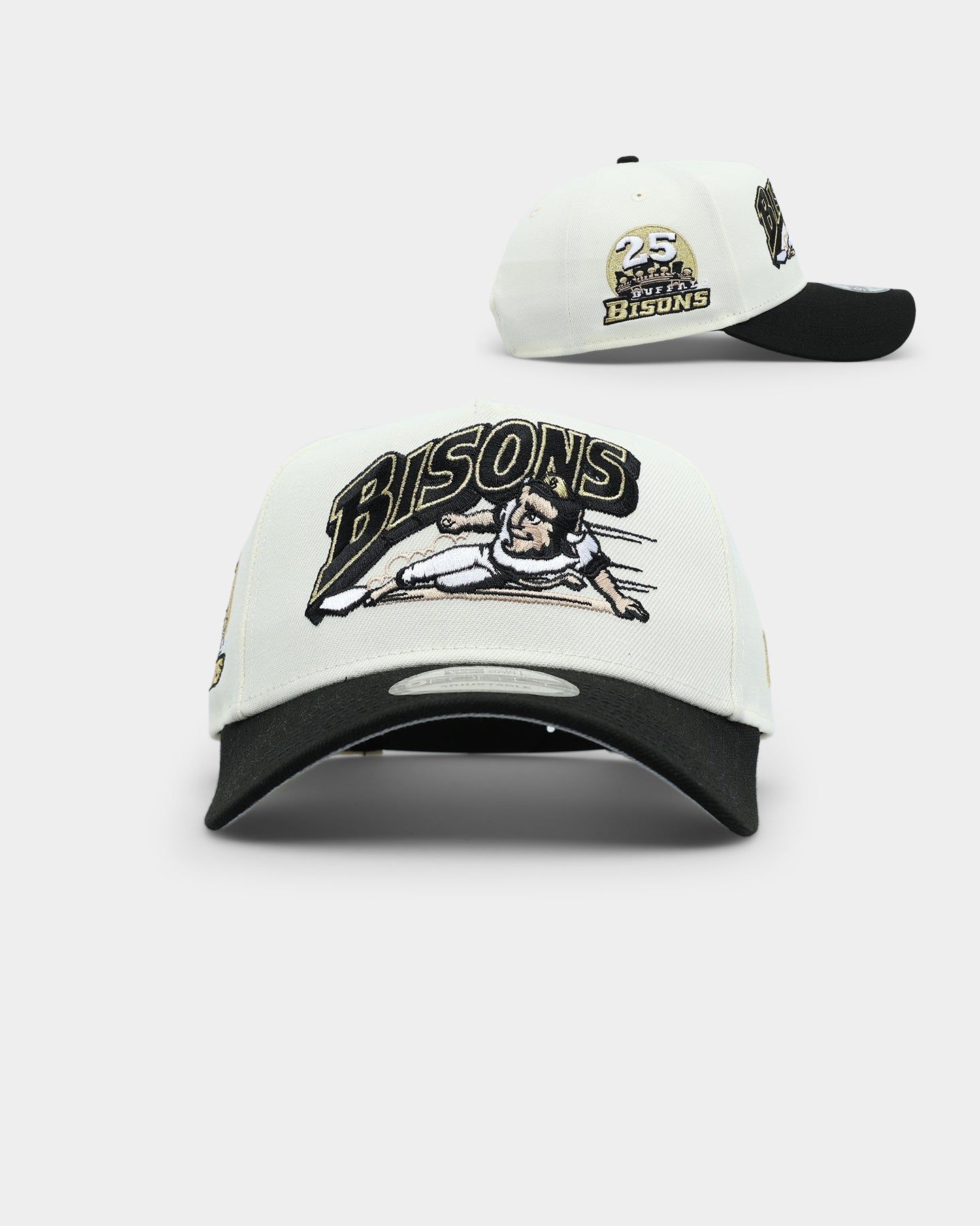 New Era Buffalo Bisons 'White Gold' 9FORTY A-Frame Snapback Chrome/Black sold by Culture Kings