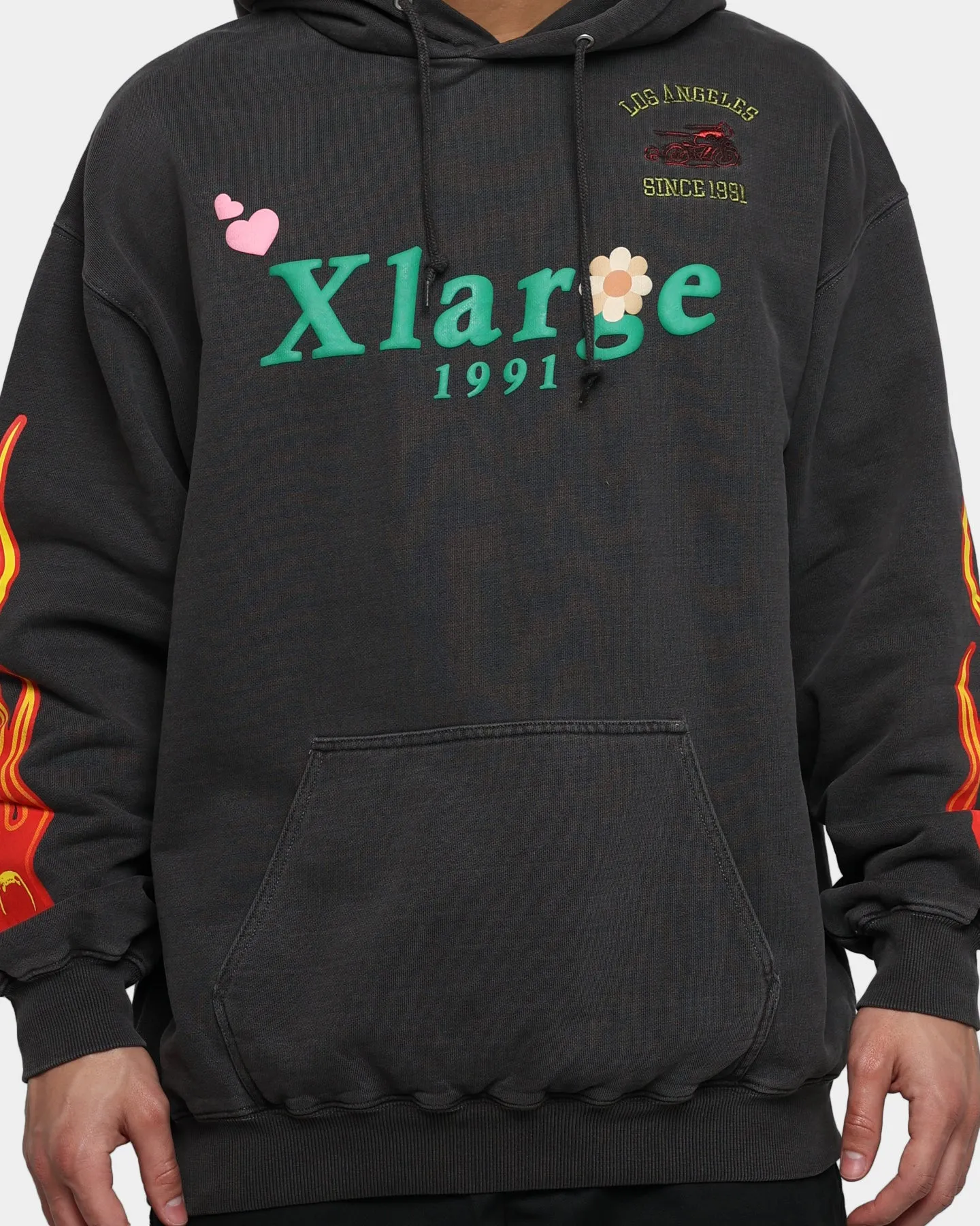 X-Large Pigment Dyed Puff Logo Pullover Hoodie Black sold by Culture Kings product image thumbnail 3