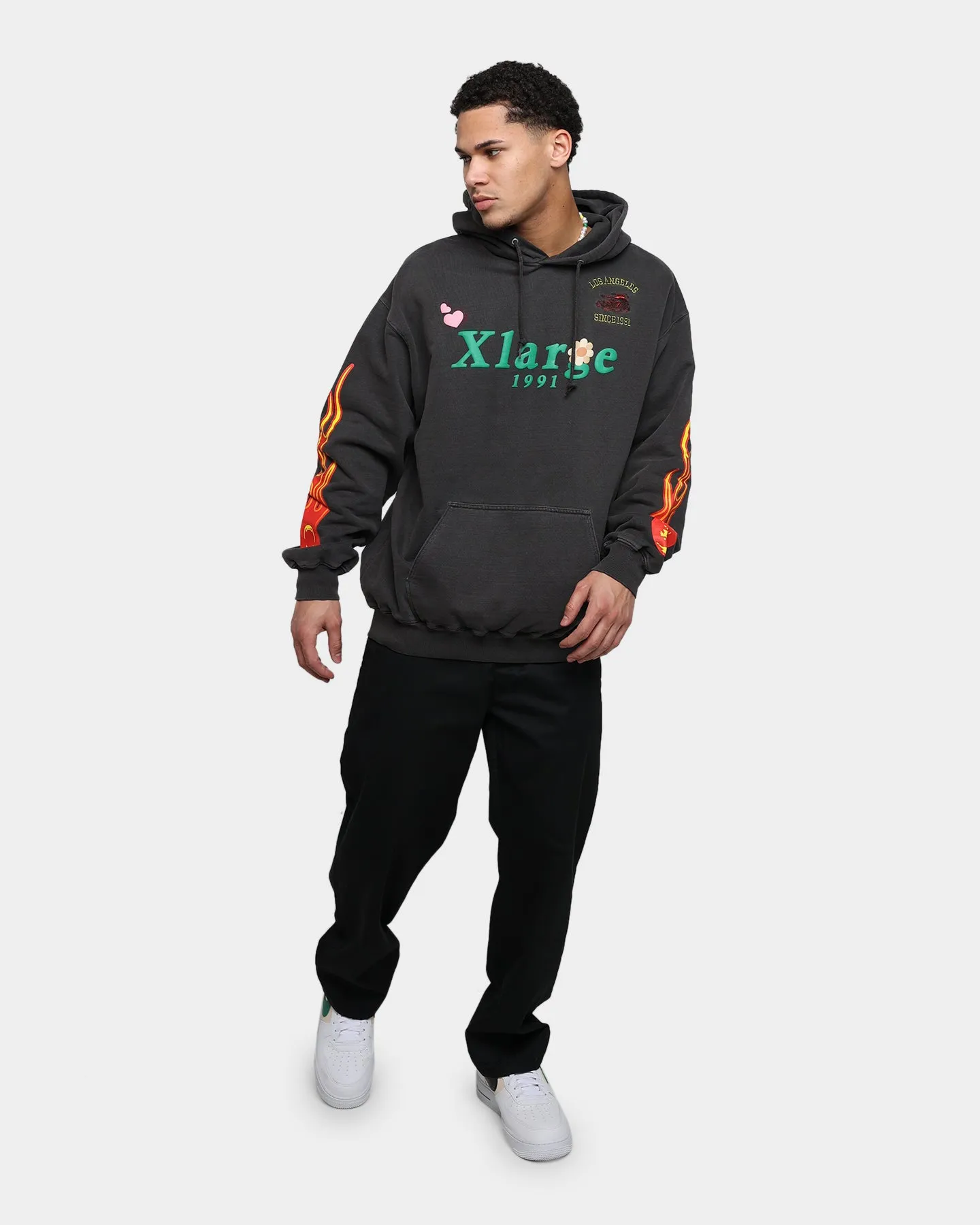 X-Large Pigment Dyed Puff Logo Pullover Hoodie Black sold by Culture Kings product image thumbnail 2