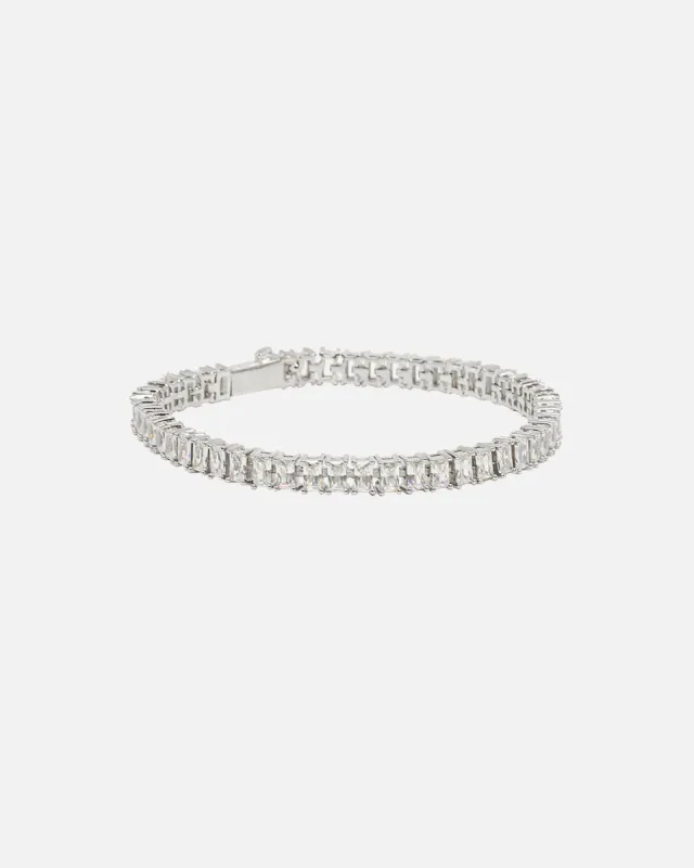 NXS Iced Baguette Bracelet Iced White Gold sold by Culture Kings