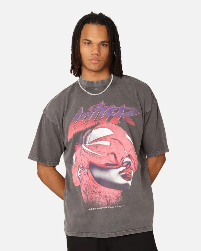 Loiter Out Of Mind T-Shirt Washed Charcoal sold by Culture Kings