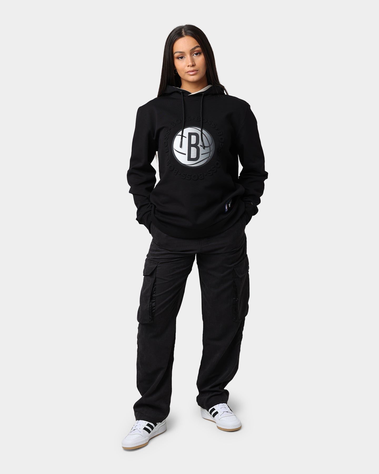 Hugo Boss Hugo Boss X NBA Basic Brooklyn Nets Hoodie Black sold by Culture Kings product image thumbnail 2