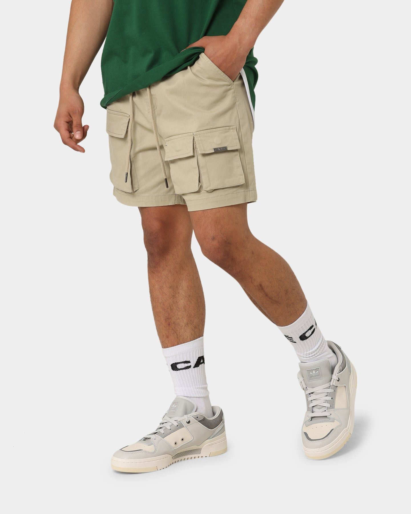 Carré Construct Cargo Shorts Stone sold by Culture Kings