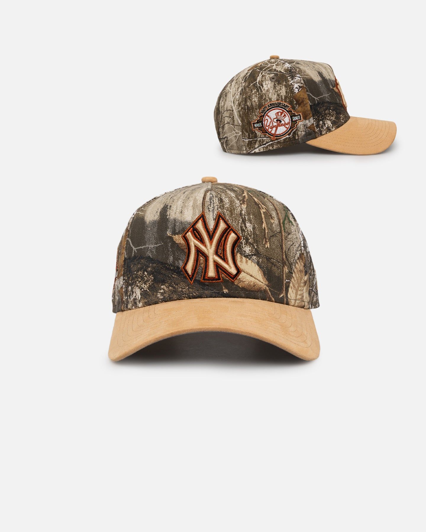 New Era New York Yankees 'Real Tree Tan Suede' 9FORTY A-Frame Snapback Real Tree sold by Culture Kings