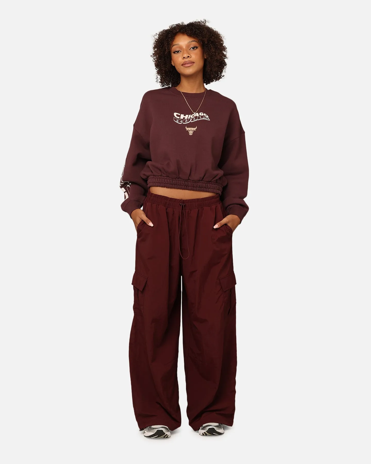 Mitchell & Ness Women's Chicago Bulls Dazed Cropped Crewneck Fudge sold by Culture Kings product image thumbnail 2
