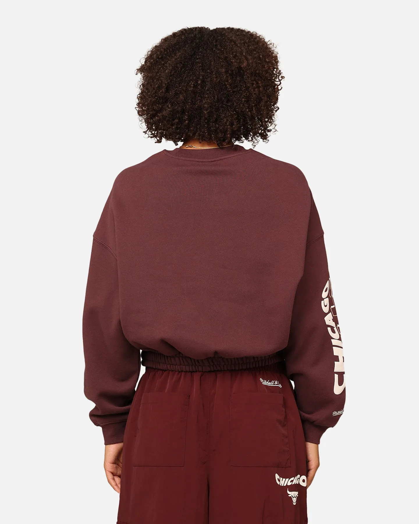 Mitchell & Ness Women's Chicago Bulls Dazed Cropped Crewneck Fudge sold by Culture Kings product image thumbnail 4