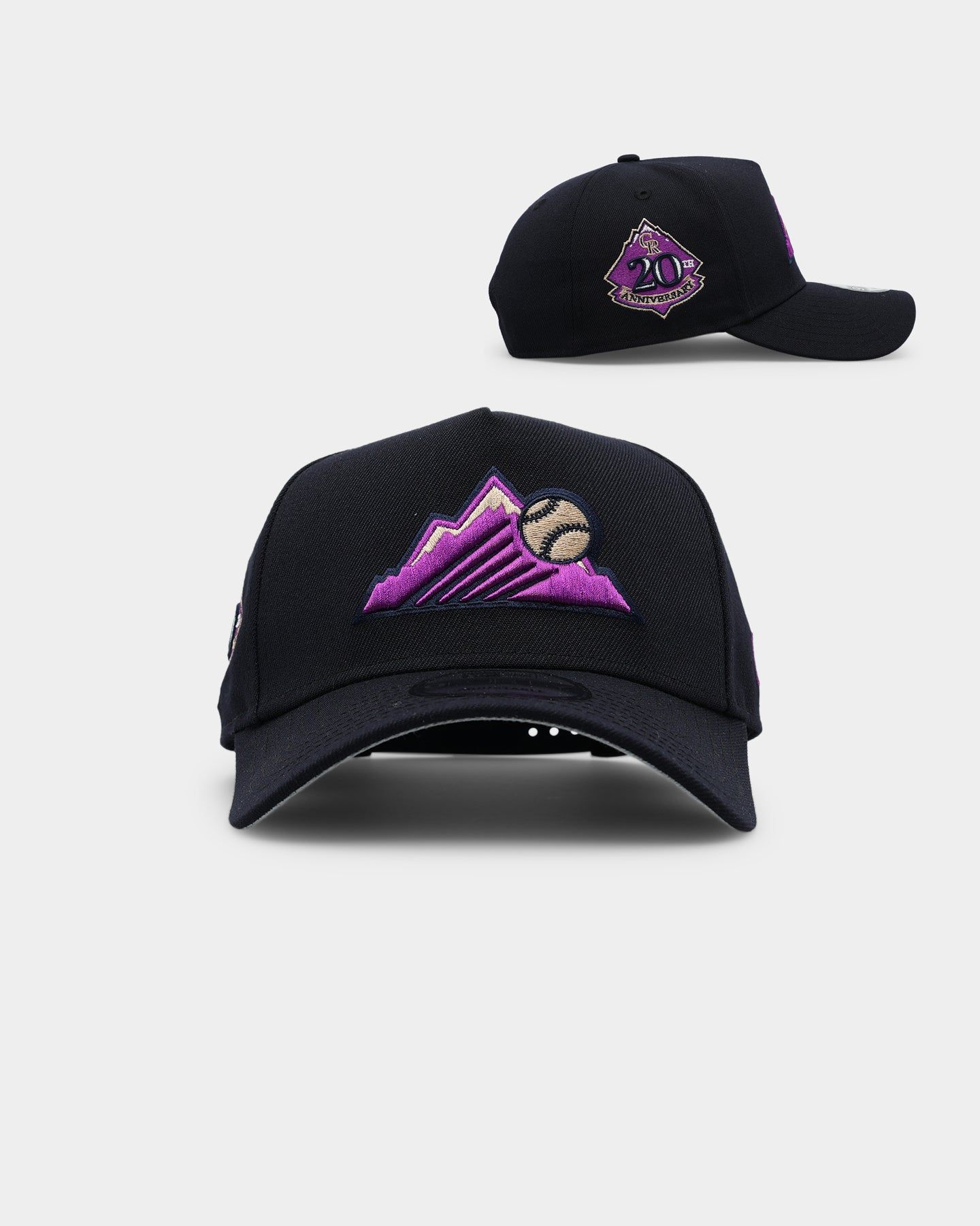 New Era Colorado Rockies 'Acai' 9FORTY A-Frame Snapback Navy/Magenta sold by Culture Kings