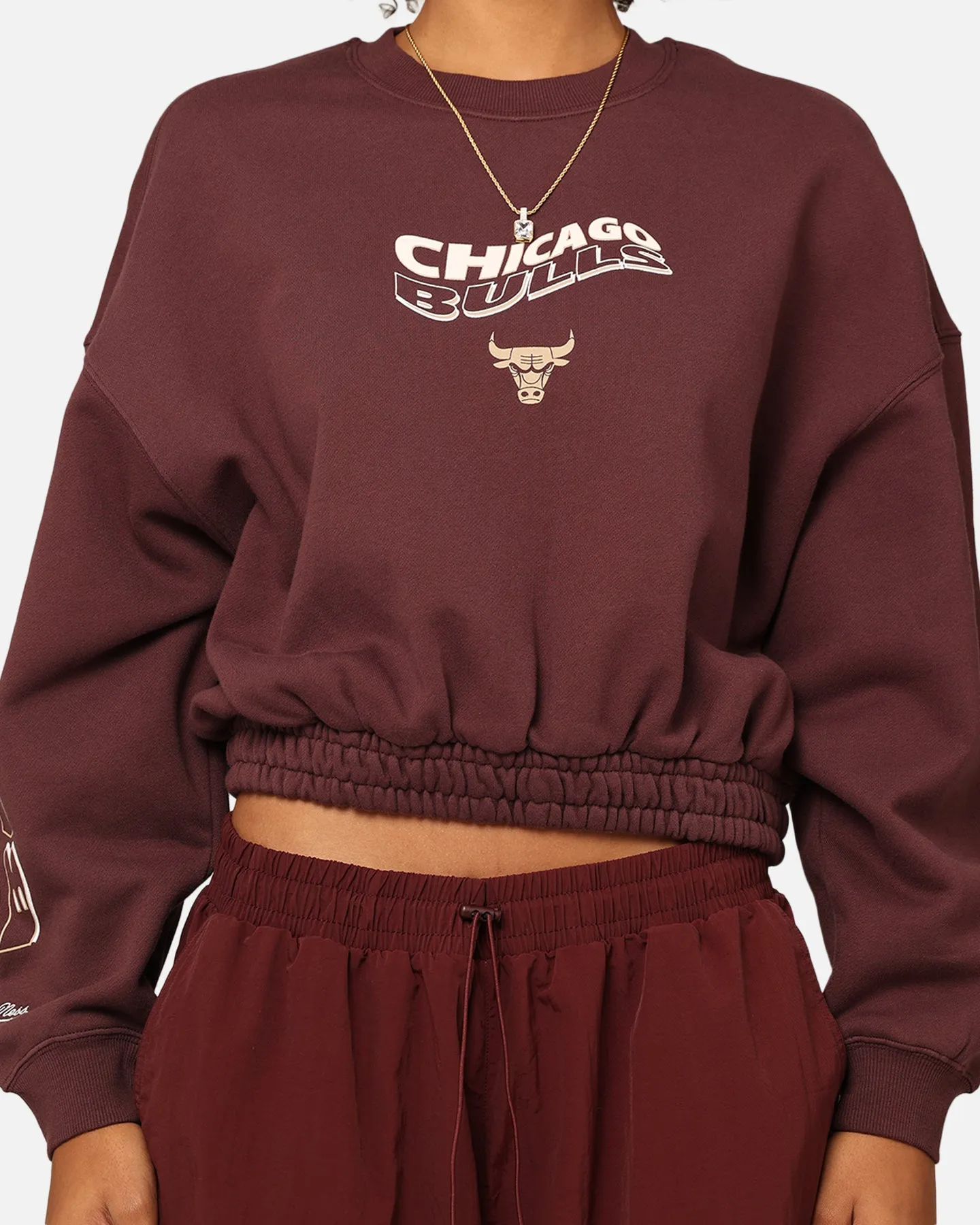 Mitchell & Ness Women's Chicago Bulls Dazed Cropped Crewneck Fudge sold by Culture Kings product image thumbnail 3