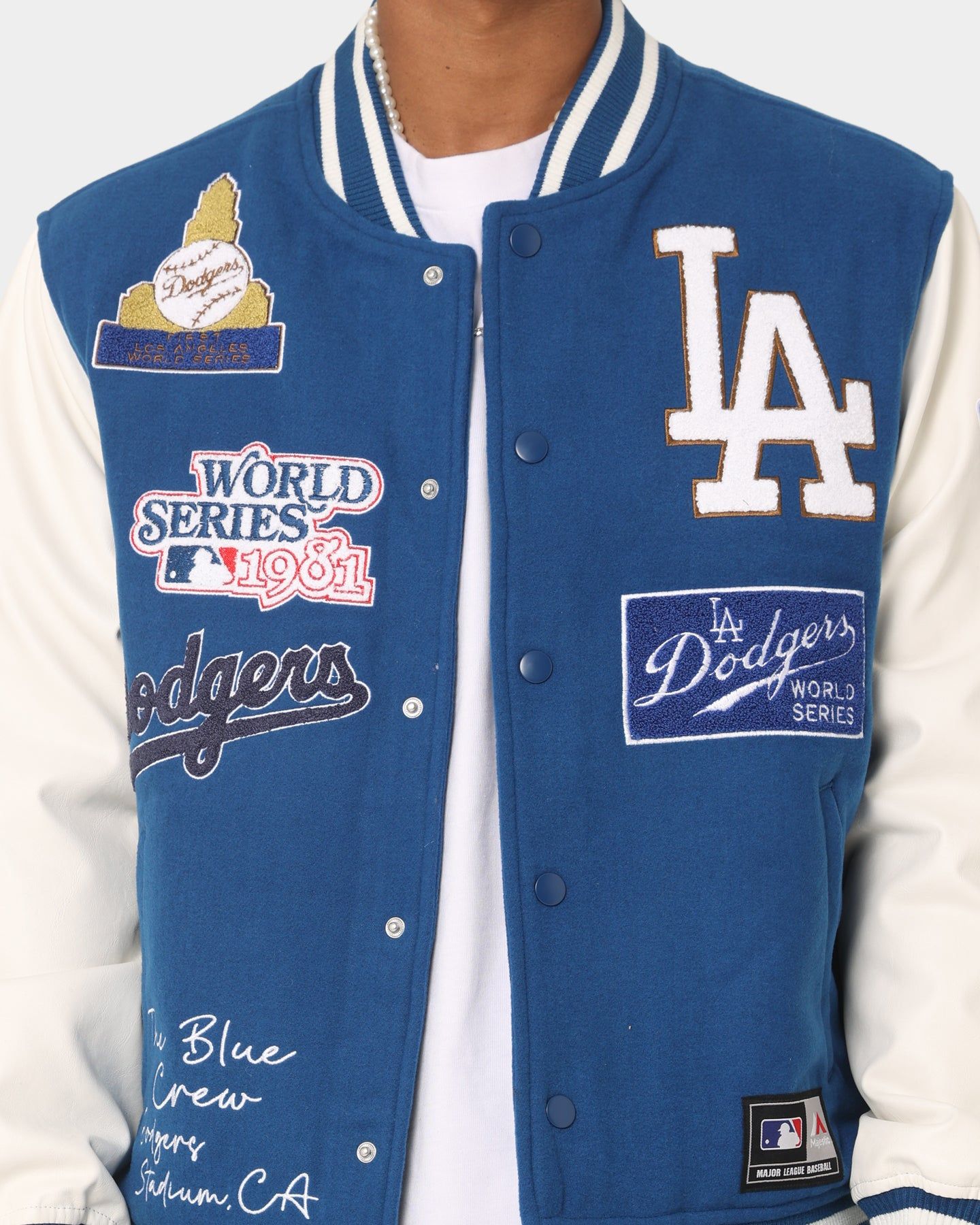 Majestic Athletic Los Angeles Dodgers Multi Hit Varsity Jacket Royal sold by Culture Kings product image thumbnail 4