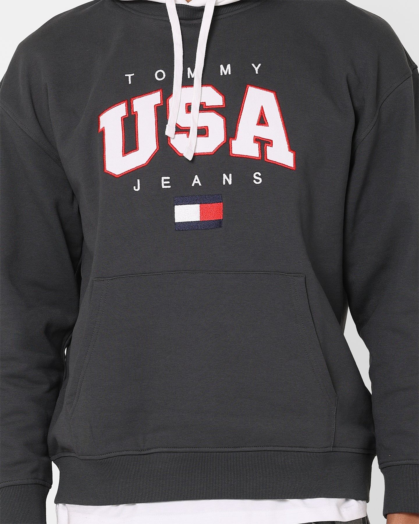 Tommy Jeans Relaxed Modern Sport USA Hoodie New Charcoal sold by Culture Kings product image thumbnail 3
