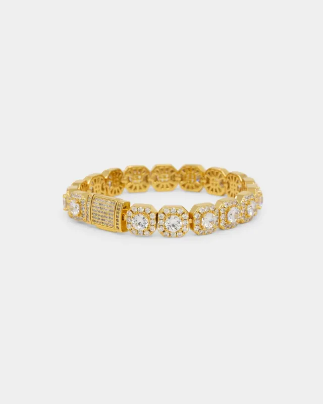 NXS Clustered Tennis Bracelet Iced Gold sold by Culture Kings