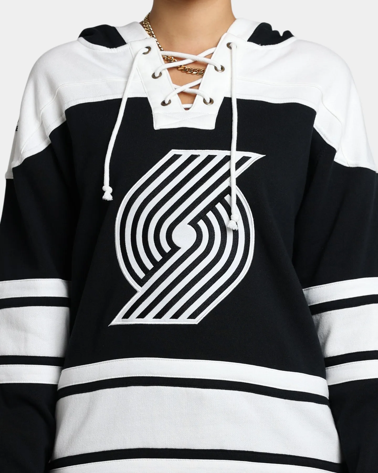 47 Brand Portland Trail Blazers Superior Lacer Hoodie Jet Black sold by Culture Kings product image thumbnail 3