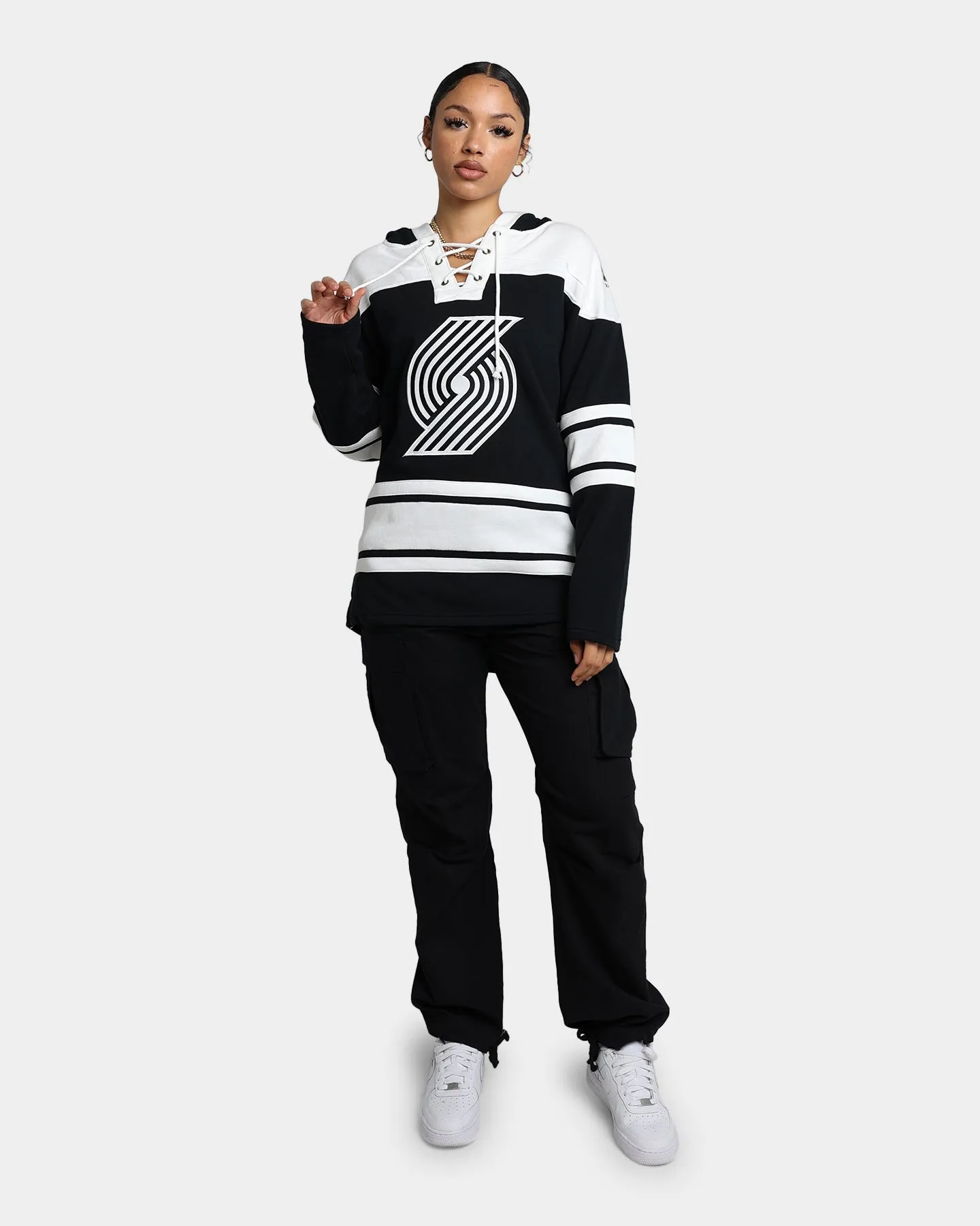 47 Brand Portland Trail Blazers Superior Lacer Hoodie Jet Black sold by Culture Kings product image thumbnail 2