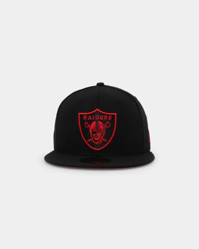 New Era Las Vegas Raiders "Scarlet Bottom" 59FIFTY Fitted Black/Scarlet sold by Culture Kings