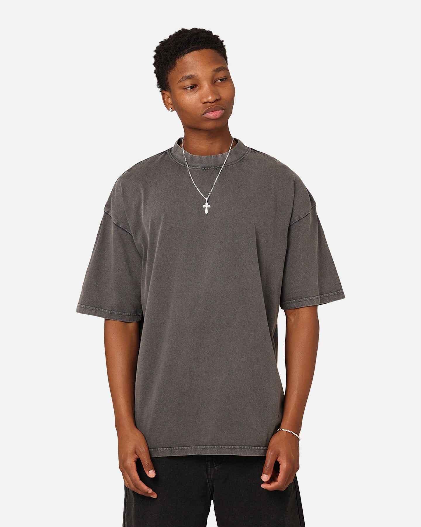 Culture Kings Oversized Blank T-Shirt Washed Charcoal sold by Culture Kings