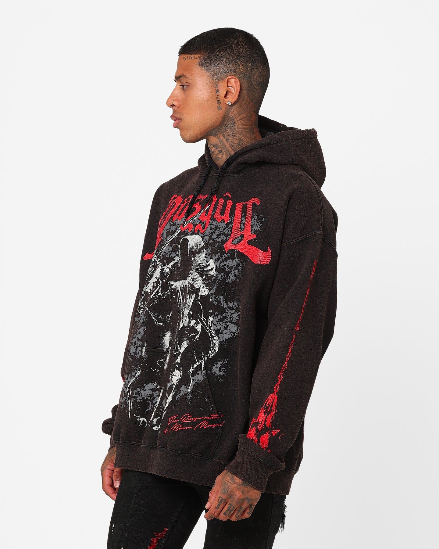 American Thrift X The Lord Of The Rings Nazgul Vintage Hoodie Black Wash sold by Culture Kings product image thumbnail 5