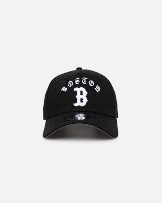 New Era Boston Red Sox 'Gothic Arch' 9FORTY A-Frame Snapback Black/White sold by Culture Kings