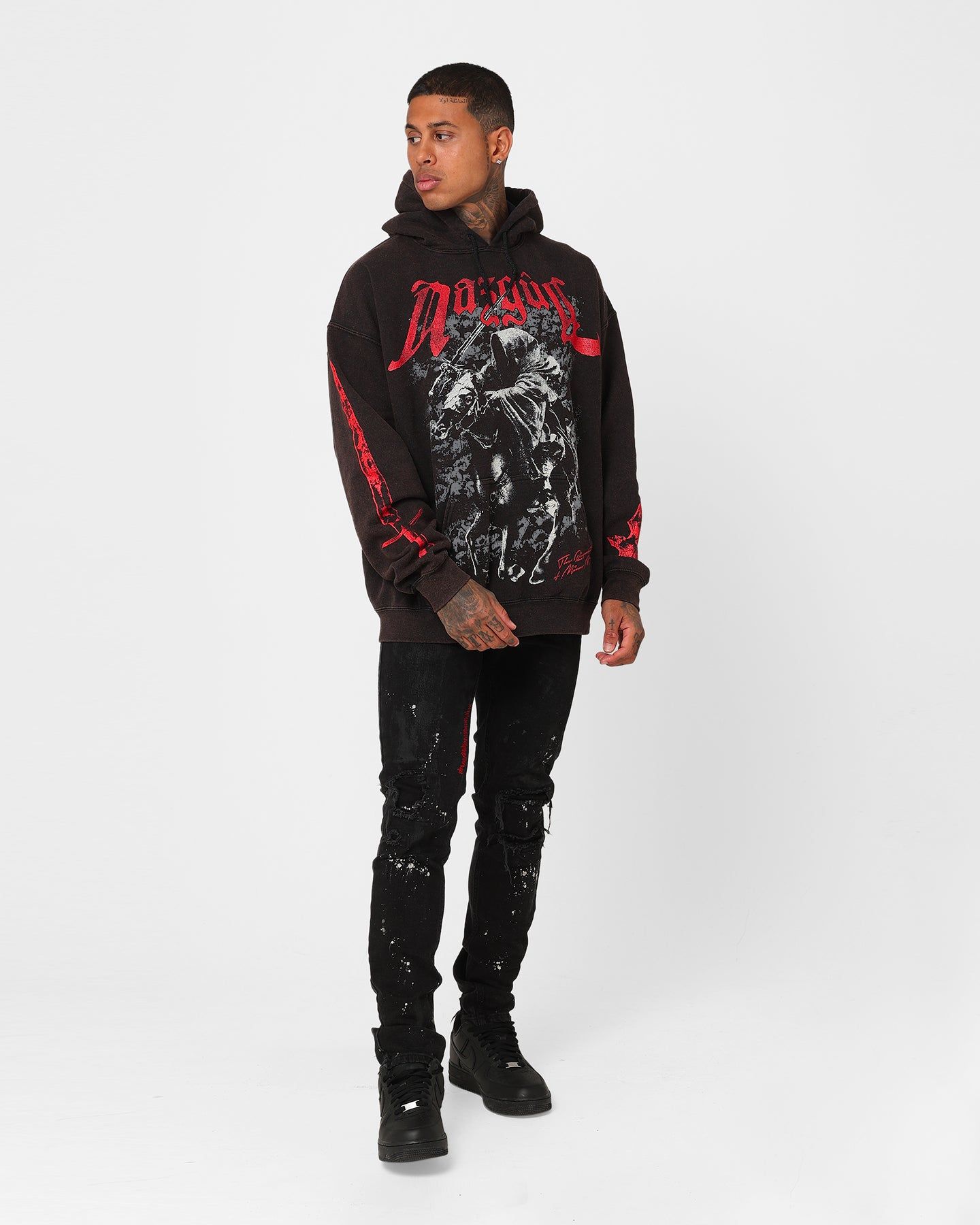 American Thrift X The Lord Of The Rings Nazgul Vintage Hoodie Black Wash sold by Culture Kings product image thumbnail 2