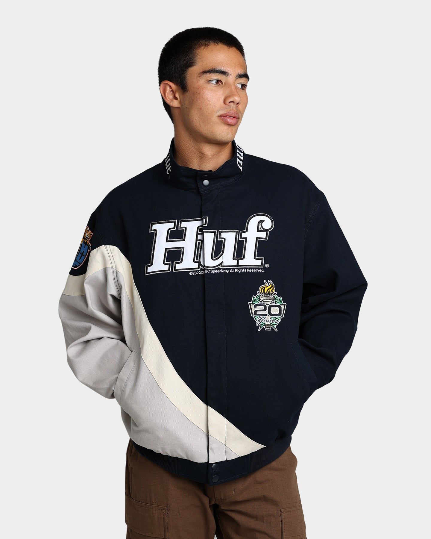 HUF Daytona Jacket Indigo sold by Culture Kings