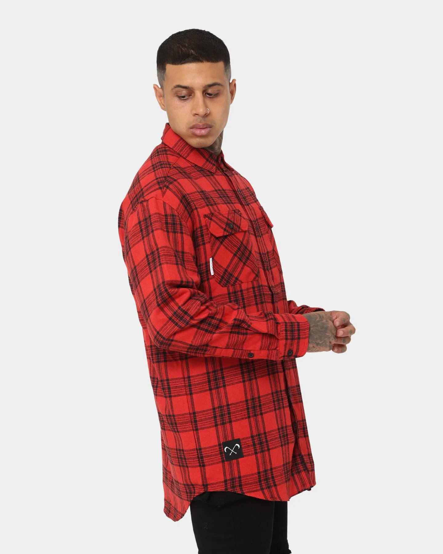 Saint Morta Flow Long Sleeve Flannel Shirt Red/Black sold by Culture Kings product image thumbnail 5