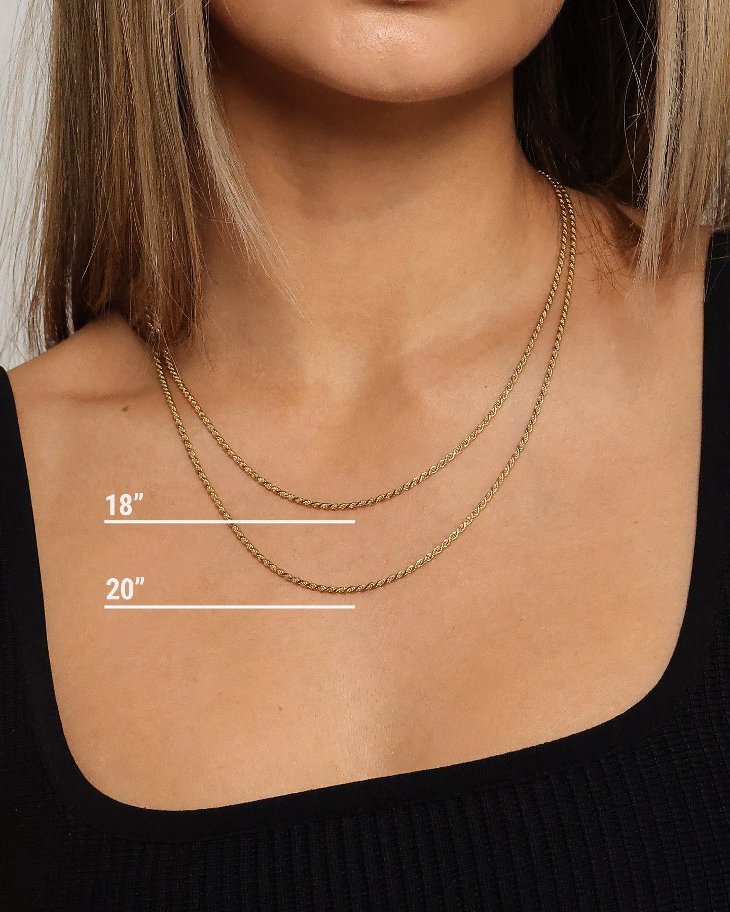 House Of Auric Rope 2mm 18" Chain 18k Gold Vermeil sold by Culture Kings product image thumbnail 3