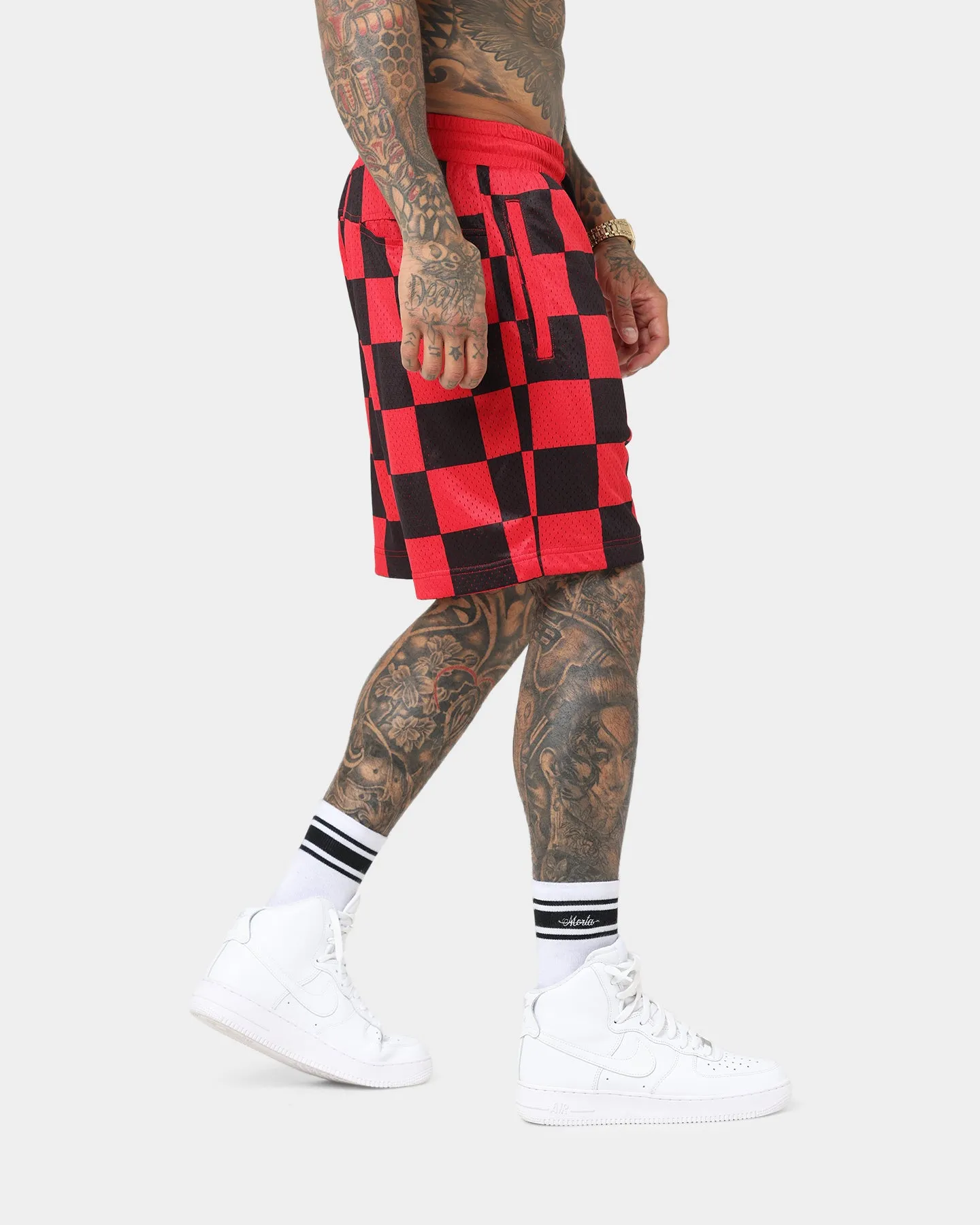 Saint Morta Checks Basketball Shorts Red/Black sold by Culture Kings product image thumbnail 5