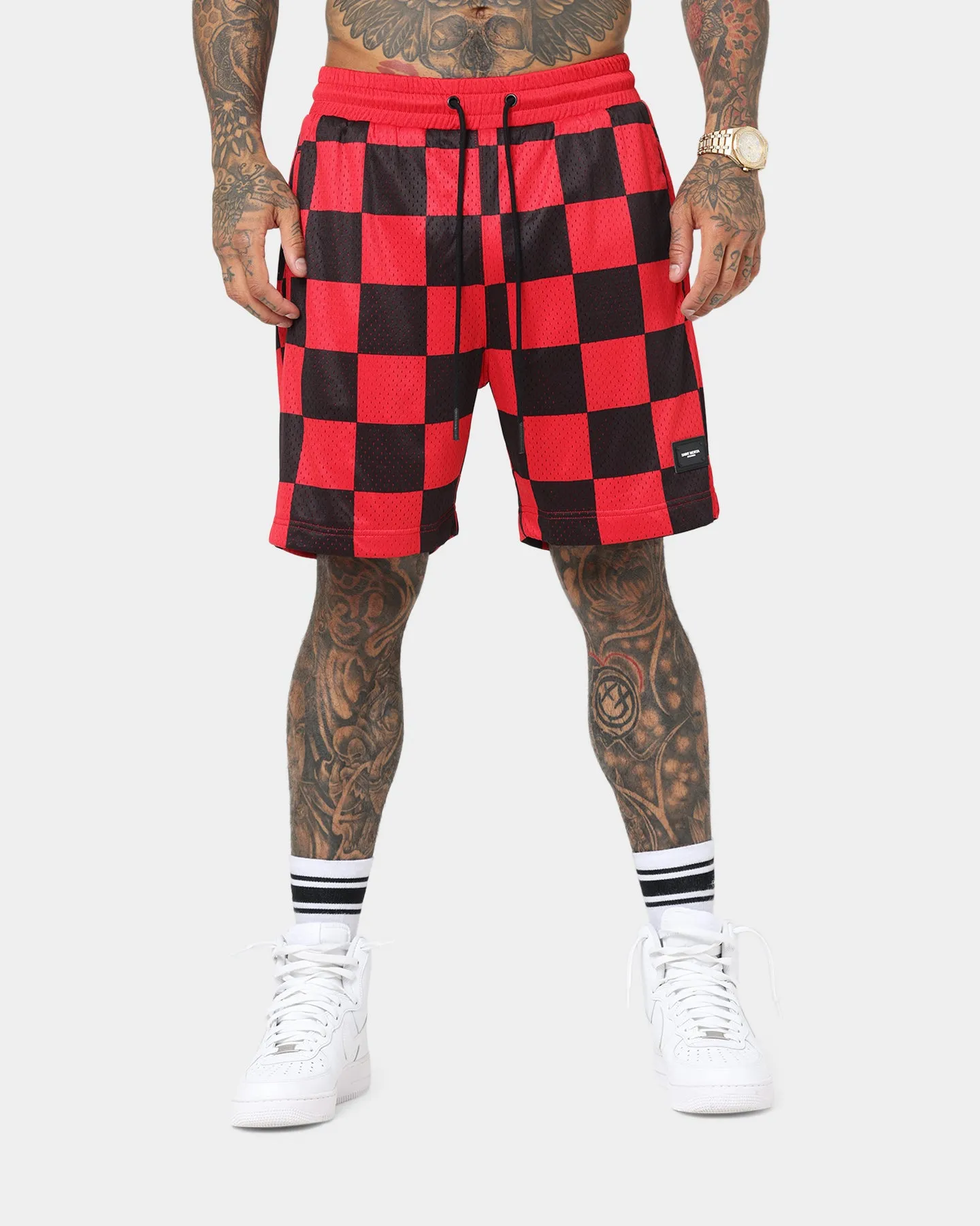 Saint Morta Checks Basketball Shorts Red/Black sold by Culture Kings product image thumbnail 3