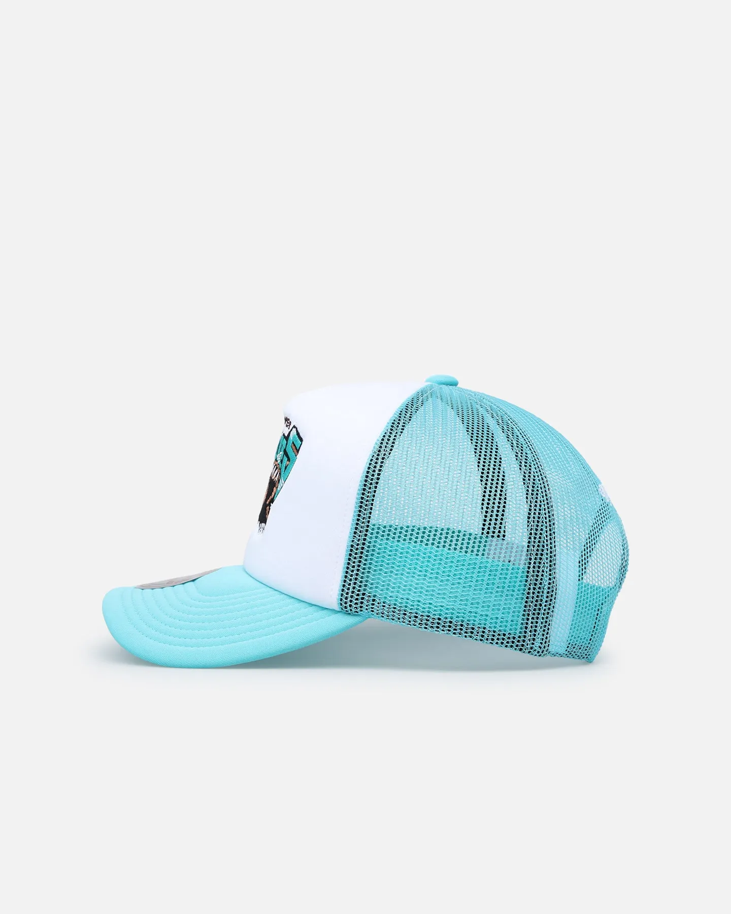 Mitchell & Ness Vancouver Grizzlies Team Foam Trucker Snapback Aqua/White sold by Culture Kings product image thumbnail 4