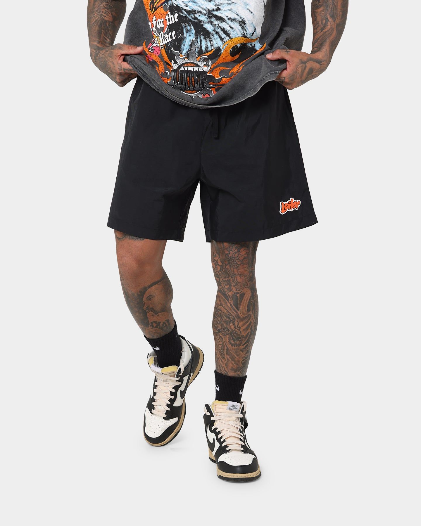 Loiter Inferno Beach Shorts Black/Black sold by Culture Kings