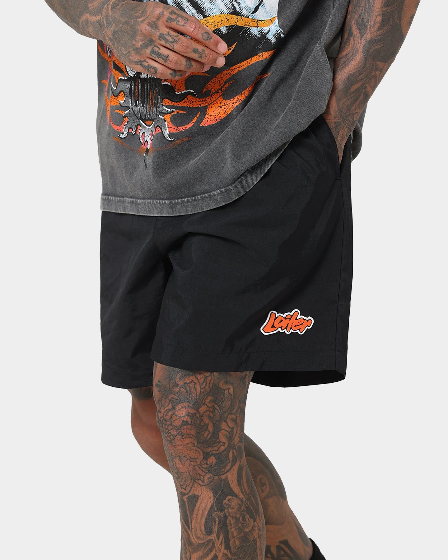 Loiter Inferno Beach Shorts Black/Black sold by Culture Kings product image thumbnail 5