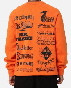 American Thrift X DC Batman Arkham Asylum Crewneck Neon Orange sold by Culture Kings