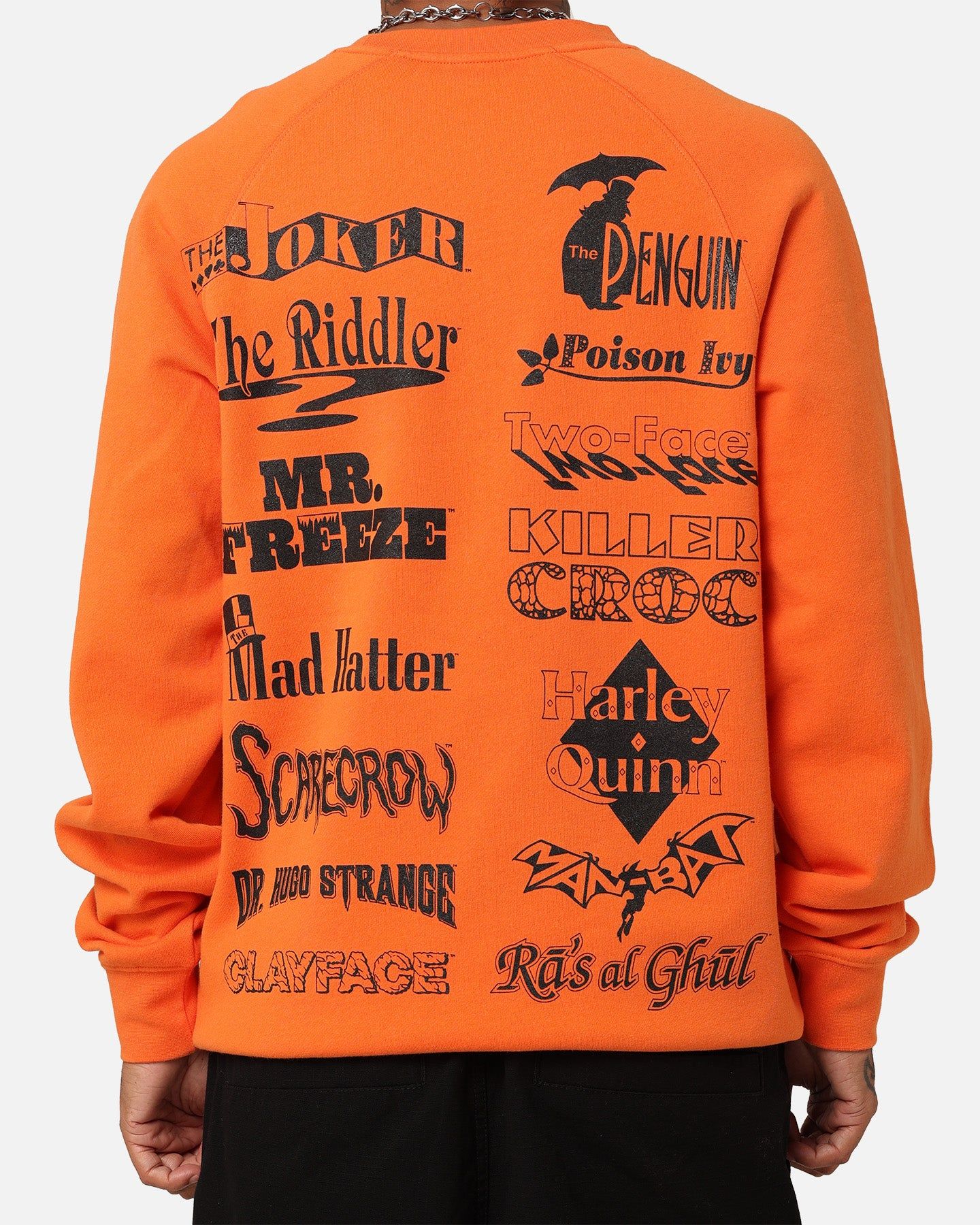 American Thrift X DC Batman Arkham Asylum Crewneck Neon Orange sold by Culture Kings product image thumbnail 5