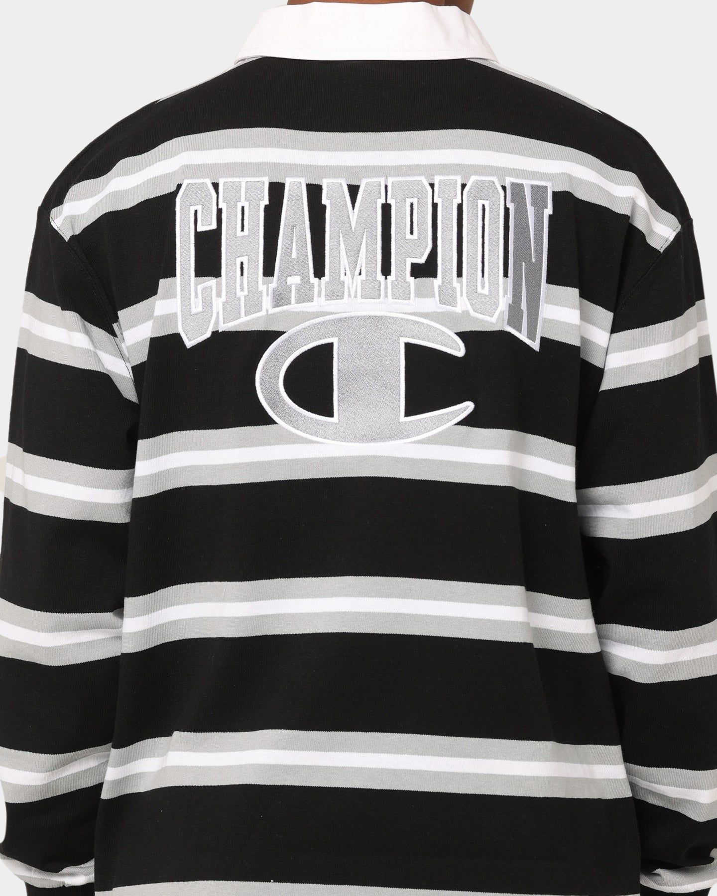 Champion Heritage Collegiate Rugby Polo Shirt Black/White sold by Culture Kings product image thumbnail 5