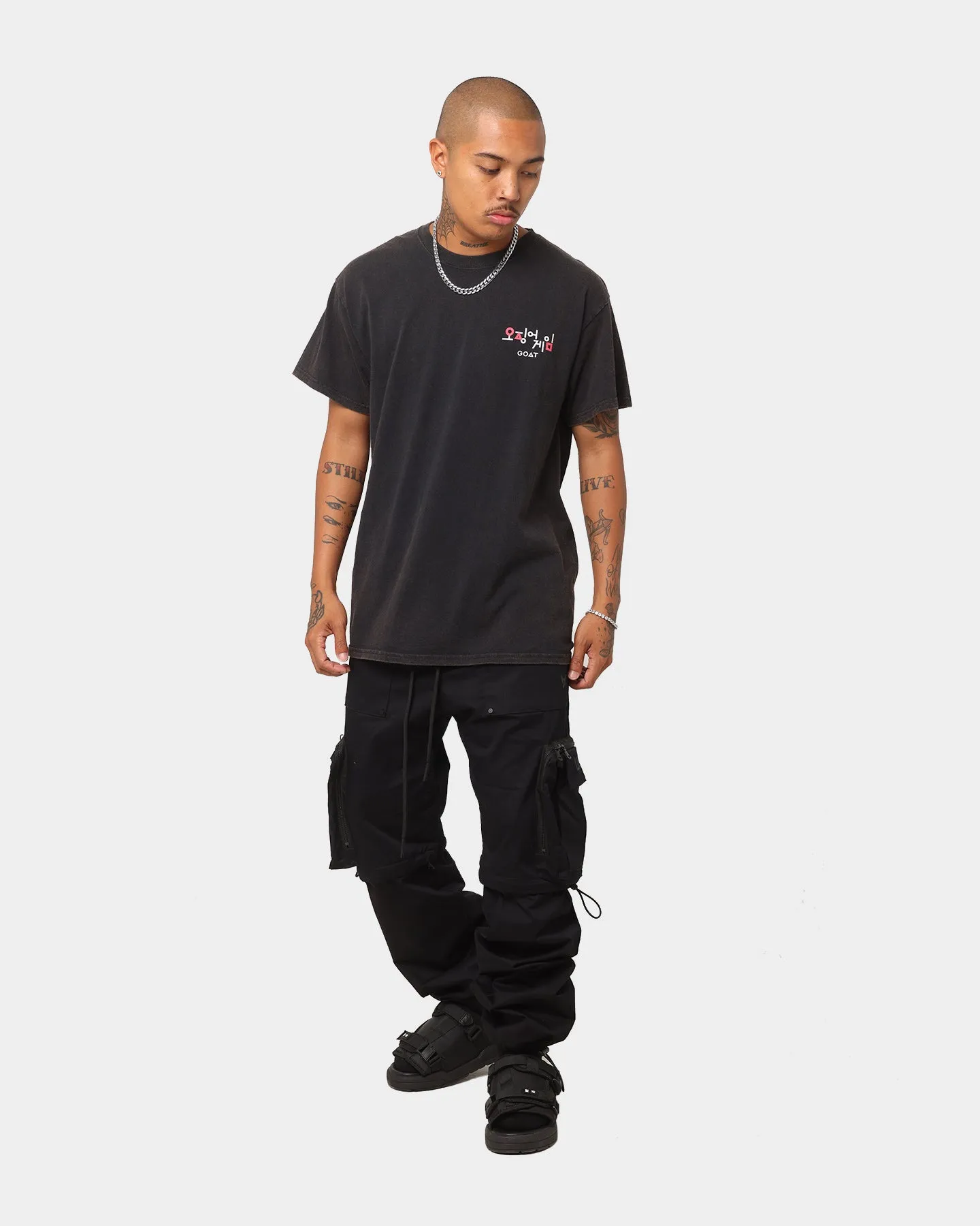 Goat Crew X Squid Game Gun Vintage T-Shirt Black Wash sold by Culture Kings product image thumbnail 2