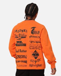 American Thrift X DC Batman Arkham Asylum Crewneck Neon Orange sold by Culture Kings