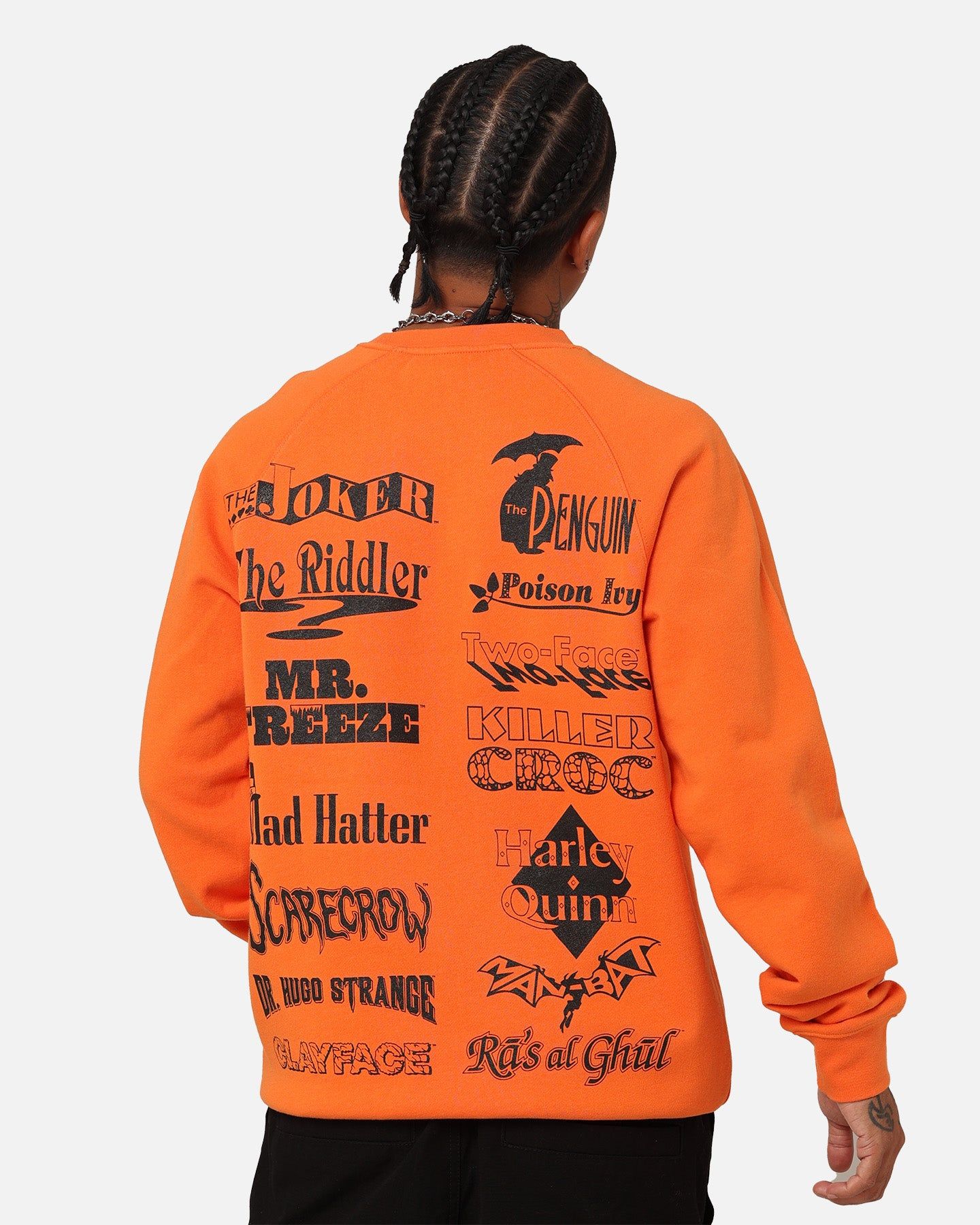 American Thrift X DC Batman Arkham Asylum Crewneck Neon Orange sold by Culture Kings product image thumbnail 2
