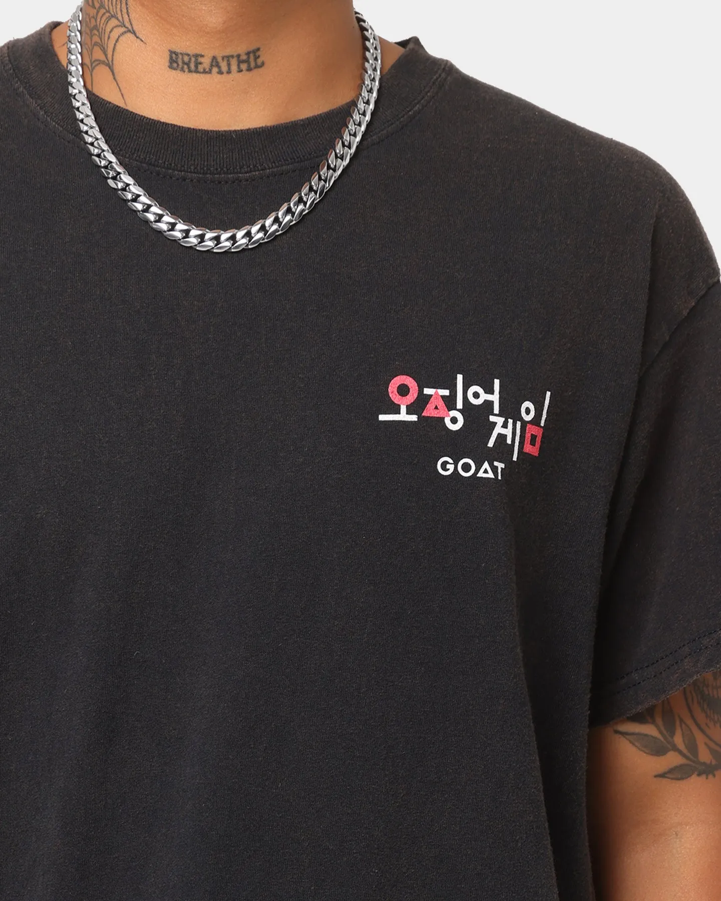 Goat Crew X Squid Game Gun Vintage T-Shirt Black Wash sold by Culture Kings product image thumbnail 3