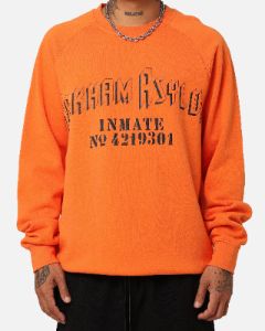 American Thrift X DC Batman Arkham Asylum Crewneck Neon Orange sold by Culture Kings