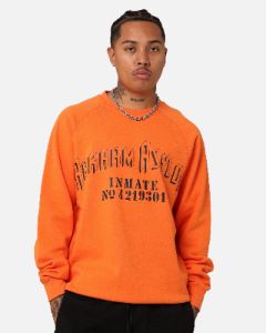 American Thrift X DC Batman Arkham Asylum Crewneck Neon Orange sold by Culture Kings