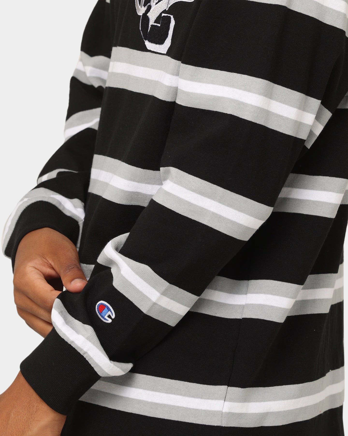 Champion Heritage Collegiate Rugby Polo Shirt Black/White sold by Culture Kings product image thumbnail 9
