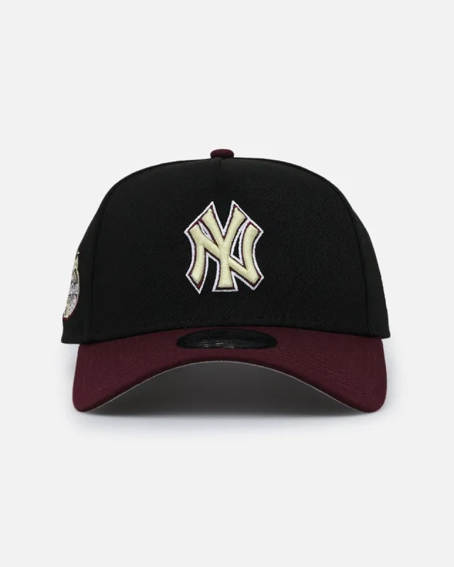 New Era New York Yankees 'Burgundy Bounceback' 9FORTY A-Frame Snapback Black/Maroon sold by Culture Kings