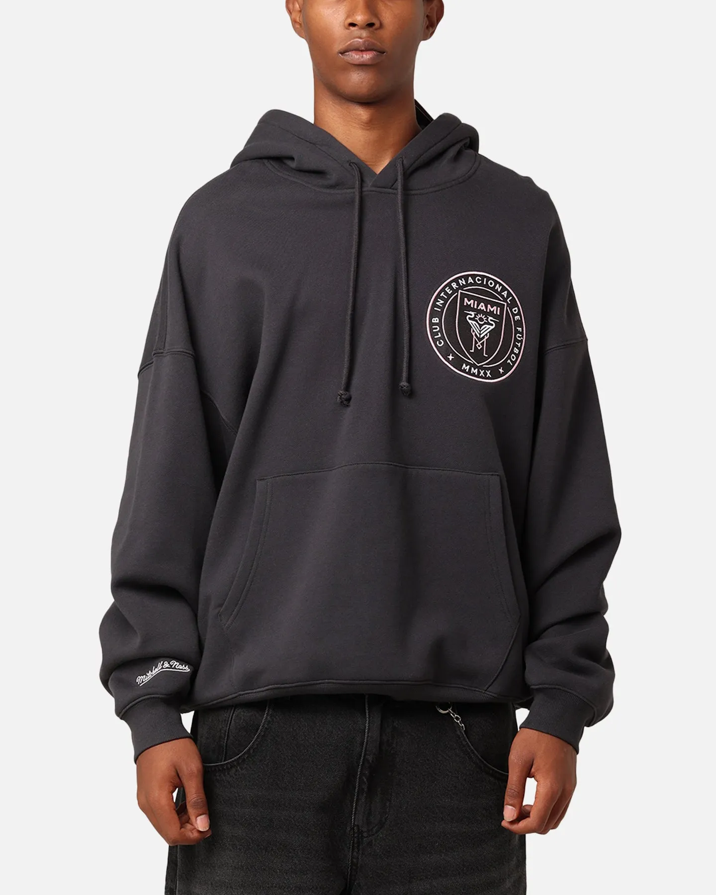 Mitchell & Ness Inter Miami CF Logo Hit Hoodie Faded Black sold by Culture Kings product image thumbnail 2