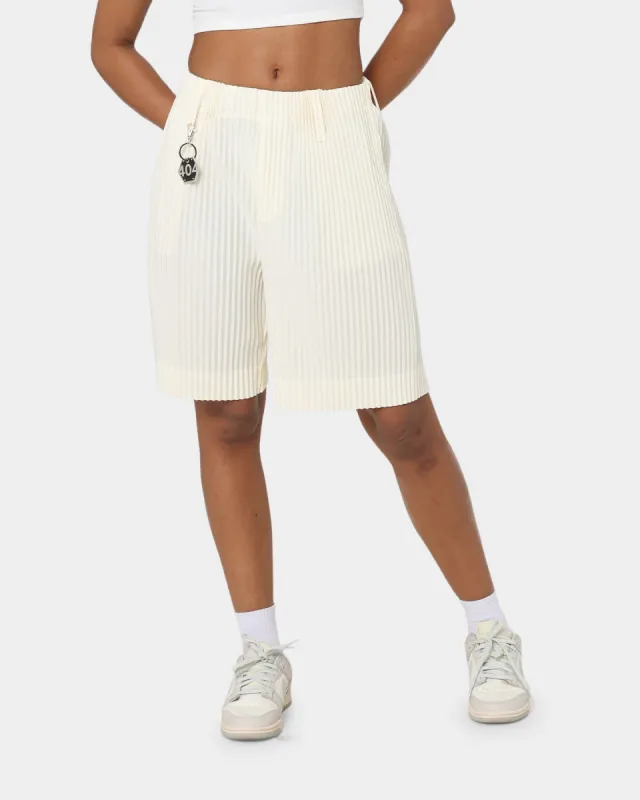 404 Harbour Plisse Shorts Ecru sold by Culture Kings